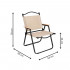 Scaun metalic plabil pentru gradina, camping sau plaja, 78x53x60cm, bej [30]