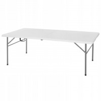 Masa catering profesionala pentru evenimente, plianta, dreptunghiulara, 200x90x74cm, alb
