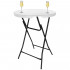 Masa catering profesionala pentru evenimente, inalta, cu picioare metal pliabile, rotunda, d 80 cm, h 110 cm, alb [3]