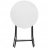 Masa catering profesionala pentru evenimente, inalta, cu picioare metal pliabile, rotunda, d 80 cm, h 110 cm, alb [17]