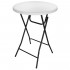 Masa catering profesionala pentru evenimente, inalta, cu picioare metal pliabile, rotunda, d 80 cm, h 110 cm, alb [7]