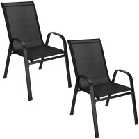 Set 2 scaune gradina, cadru metalic, textilene, maxim 120 kg, 92x53x72 cm, negru Set 2 scaune gradina, cadru metalic, textilene, maxim 120 kg, 92x53x72 cm, negru
