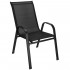 Set 2 scaune gradina, cadru metalic, textilene, maxim 120 kg, 92x53x72 cm, negru [19]