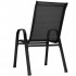 Set 2 scaune gradina, cadru metalic, textilene, maxim 120 kg, 92x53x72 cm, negru [20]