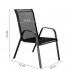 Set 2 scaune gradina, cadru metalic, textilene, maxim 120 kg, 92x53x72 cm, negru [25]