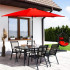 Set 2 scaune gradina, cadru metalic, textilene, maxim 120 kg, 92x53x72 cm, negru [26]
