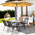 Set 2 scaune gradina, cadru metalic, textilene, maxim 120 kg, 92x53x72 cm, negru [29]