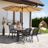 Set 2 scaune gradina, cadru metalic, textilene, maxim 120 kg, 92x53x72 cm, negru [31]