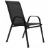Set 2 scaune gradina, cadru metalic, textilene, maxim 120 kg, 92x53x72 cm, negru [5]