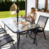 Set 2 scaune gradina, cadru metalic, textilene, maxim 120 kg, 92x53x72 cm, negru [32]