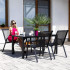 Set 2 scaune gradina, cadru metalic, textilene, maxim 120 kg, 92x53x72 cm, negru [35]