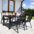 Set 2 scaune gradina, cadru metalic, textilene, maxim 120 kg, 92x53x72 cm, negru [36]