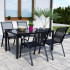 Set 2 scaune gradina, cadru metalic, textilene, maxim 120 kg, 92x53x72 cm, negru [37]