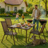 Set 2 scaune gradina, cadru metalic, textilene, maxim 120 kg, 92x53x72 cm, maro [14]