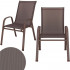 Set 2 scaune gradina, cadru metalic, textilene, maxim 120 kg, 92x53x72 cm, maro [4]