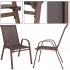 Set 2 scaune gradina, cadru metalic, textilene, maxim 120 kg, 92x53x72 cm, maro [30]