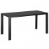 Set mobilier gradina 4 piese, masa cu sticla securizata, 2 scaune si canapea, cadru metalic, negru [24]