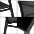 Set mobilier gradina 4 piese, masa cu sticla securizata, 2 scaune si canapea, cadru metalic, negru [28]
