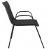 Set mobilier gradina 4 piese, masa cu sticla securizata, 2 scaune si canapea, cadru metalic, negru [10]