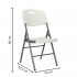 Scaun pliabil HDPE cu cadru metalic, pentru catering sau gradina, 46x53x86 cm, 150 kg, alb [18]