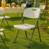 Scaun pliabil HDPE cu cadru metalic, pentru catering sau gradina, 46x53x86 cm, 150 kg, alb [8]