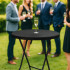 Masa catering profesionala pentru evenimente, inalta, cu picioare metal pliabile, rotunda, d 80 cm, h 110 cm, negru [2]