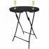 Masa catering profesionala pentru evenimente, inalta, cu picioare metal pliabile, rotunda, d 80 cm, h 110 cm, negru [11]