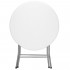 Masa pliabila rotunda pentru gradina sau catering 75x80 cm, HDPE si metal, alb [21]