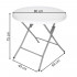 Masa pliabila rotunda pentru gradina sau catering 75x80 cm, HDPE si metal, alb [22]