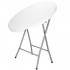 Masa pliabila rotunda pentru gradina sau catering 75x80 cm, HDPE si metal, alb [9]