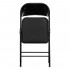 Scaun pliabil tapitat cu spatar, utilizare interior sau exterior, cadru metalic, 40x42x76 cm, maxim 120 kg, negru [13]