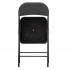 Scaun pliabil tapitat cu spatar, utilizare interior sau exterior, cadru metalic, 40x42x76 cm, maxim 120 kg, negru [9]