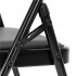 Scaun pliabil tapitat cu spatar, utilizare interior sau exterior, cadru metalic, 40x42x76 cm, maxim 120 kg, negru [11]