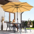 Set 4 scaune gradina cu brate, cadru otel si sezut textilene, 53x72x92 cm, negru [23]