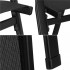 Set 4 scaune gradina cu brate, cadru otel si sezut textilene, 53x72x92 cm, negru [39]