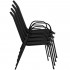 Set 4 scaune gradina cu brate, cadru otel si sezut textilene, 53x72x92 cm, negru [7]