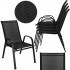 Set 4 scaune gradina cu brate, cadru otel si sezut textilene, 53x72x92 cm, negru [8]