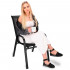 Set 4 scaune gradina cu brate, cadru otel si sezut textilene, 53x72x92 cm, negru [10]