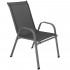Set 4 scaune gradina cu brate, cadru otel si sezut textilene, 53x72x92 cm, gri [16]