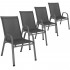 Set 4 scaune gradina cu brate, cadru otel si sezut textilene, 53x72x92 cm, gri [4]