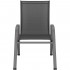 Set 4 scaune gradina cu brate, cadru otel si sezut textilene, 53x72x92 cm, gri [27]