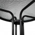Set mobilier gradina, 2 scaune si masa rotunda, blat sticla, cadru metalic, 60x70 cm, negru [14]