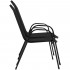 Set mobilier gradina, 2 scaune si masa rotunda, blat sticla, cadru metalic, 60x70 cm, negru [23]