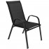 Set mobilier gradina, 2 scaune si masa rotunda, blat sticla, cadru metalic, 60x70 cm, negru [26]