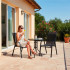 Set mobilier gradina, 2 scaune si masa rotunda, blat sticla, cadru metalic, 60x70 cm, negru [28]