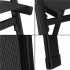 Set mobilier gradina, 2 scaune si masa rotunda, blat sticla, cadru metalic, 60x70 cm, negru [8]
