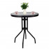 Set mobilier gradina, 2 scaune si masa rotunda, blat sticla, cadru metalic, 60x70 cm, negru [10]