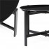 Set mobilier gradina 4 locuri, canapea 2 locuri, 2 scaune si masa rotunda sticla, cadru metalic, 119x71x82 cm, negru [13]