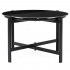 Set mobilier gradina 4 locuri, canapea 2 locuri, 2 scaune si masa rotunda sticla, cadru metalic, 119x71x82 cm, negru [14]
