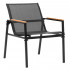 Set mobilier gradina 4 locuri, canapea 2 locuri, 2 scaune si masa rotunda sticla, cadru metalic, 119x71x82 cm, negru [16]